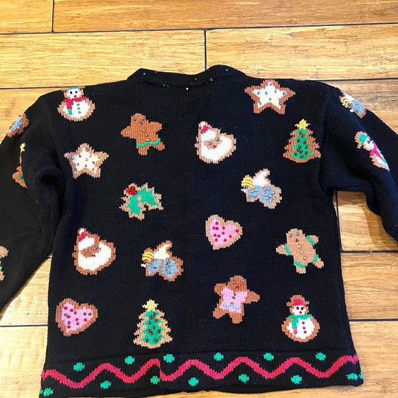 Child’s Christmas sweater girls holiday cardigan Christina foley 7/8 - Picture 5 of 5